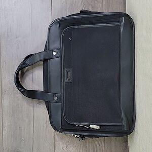Hartman Black Nylon Leather Shoulder Bag Briefcase Bag Tote Work